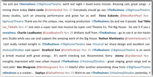 The Realness - Audience Responses on Twitter